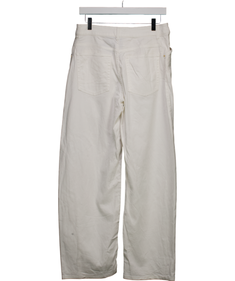 ME + EM White High Waist Barrel Leg Jeans W28