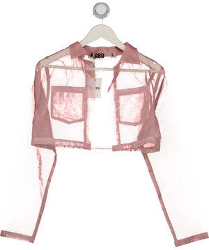 A.R8TD Pink Sheer Long Sleeve Top UK L