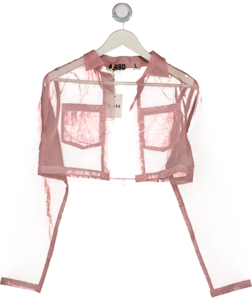 A.R8TD Pink Sheer Long Sleeve Top UK L