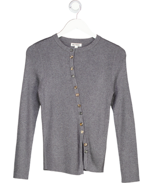 Self Who Grey Knitted Cardigan Sweater UK S