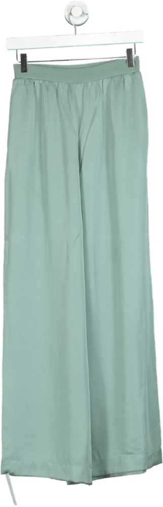 Reiss Green Wide-Leg Trousers UK 6