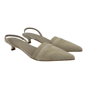 House Of Dagmar Beige Suede Slingback with Demi Heel UK 6 EU 39