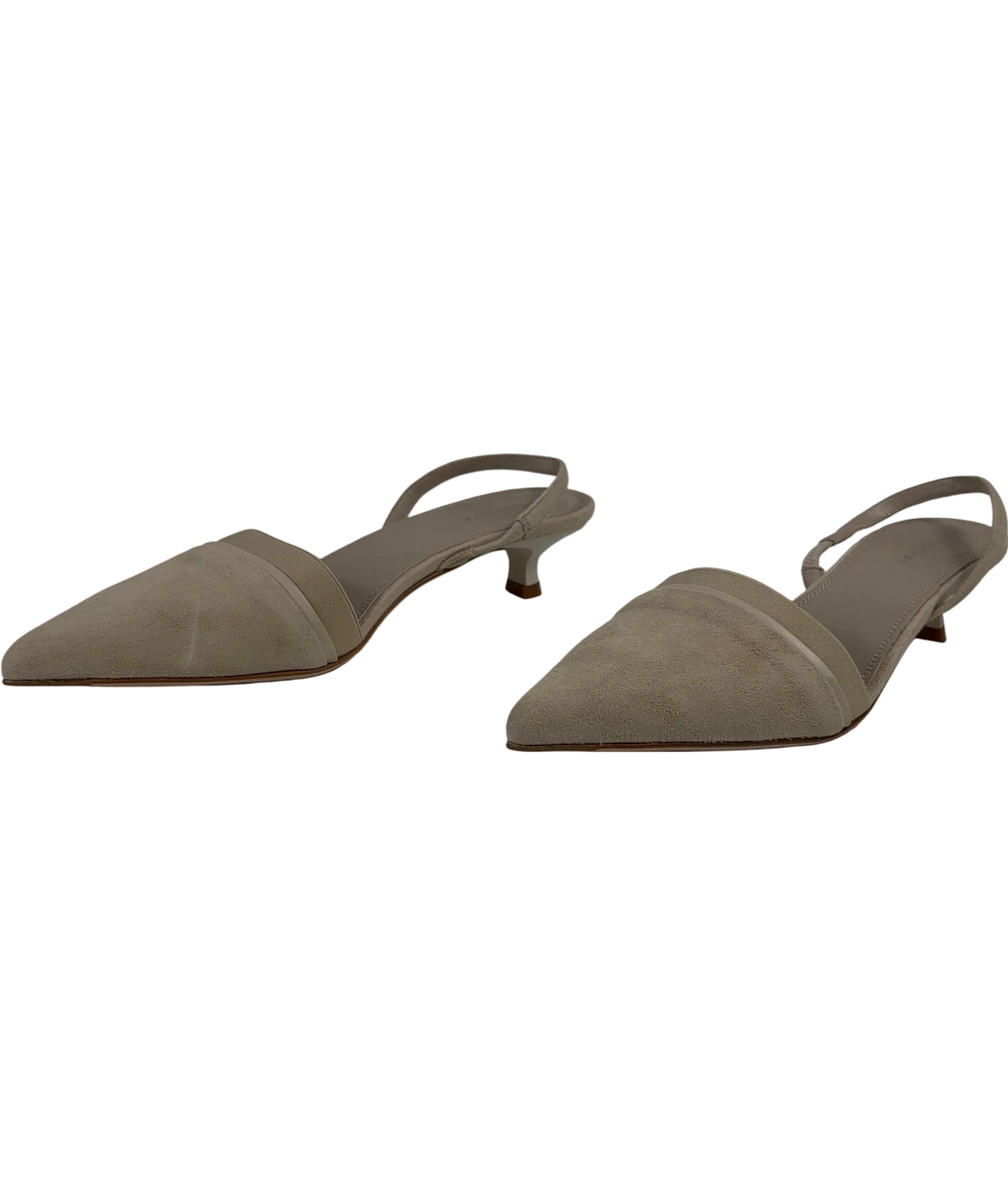 House Of Dagmar Beige Suede Slingback with Demi Heel UK 6 EU 39 — Side (both)