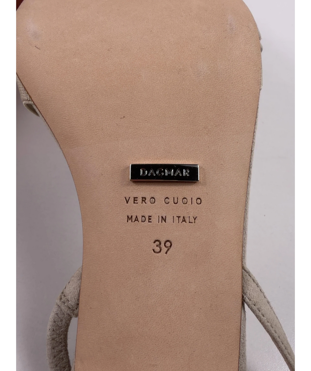 House Of Dagmar Beige Suede Slingback with Demi Heel UK 6 EU 39 — Brand
