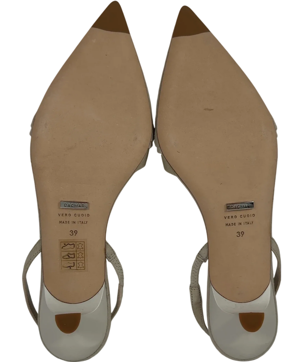 House Of Dagmar Beige Suede Slingback with Demi Heel UK 6 EU 39 — Sole
