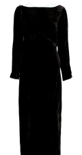 RIXO Black Velvet Devinia Gown Dress UK 12