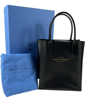 SMYTHSON Black Pavilion Kingly Mini Leather Tote Bag One Size