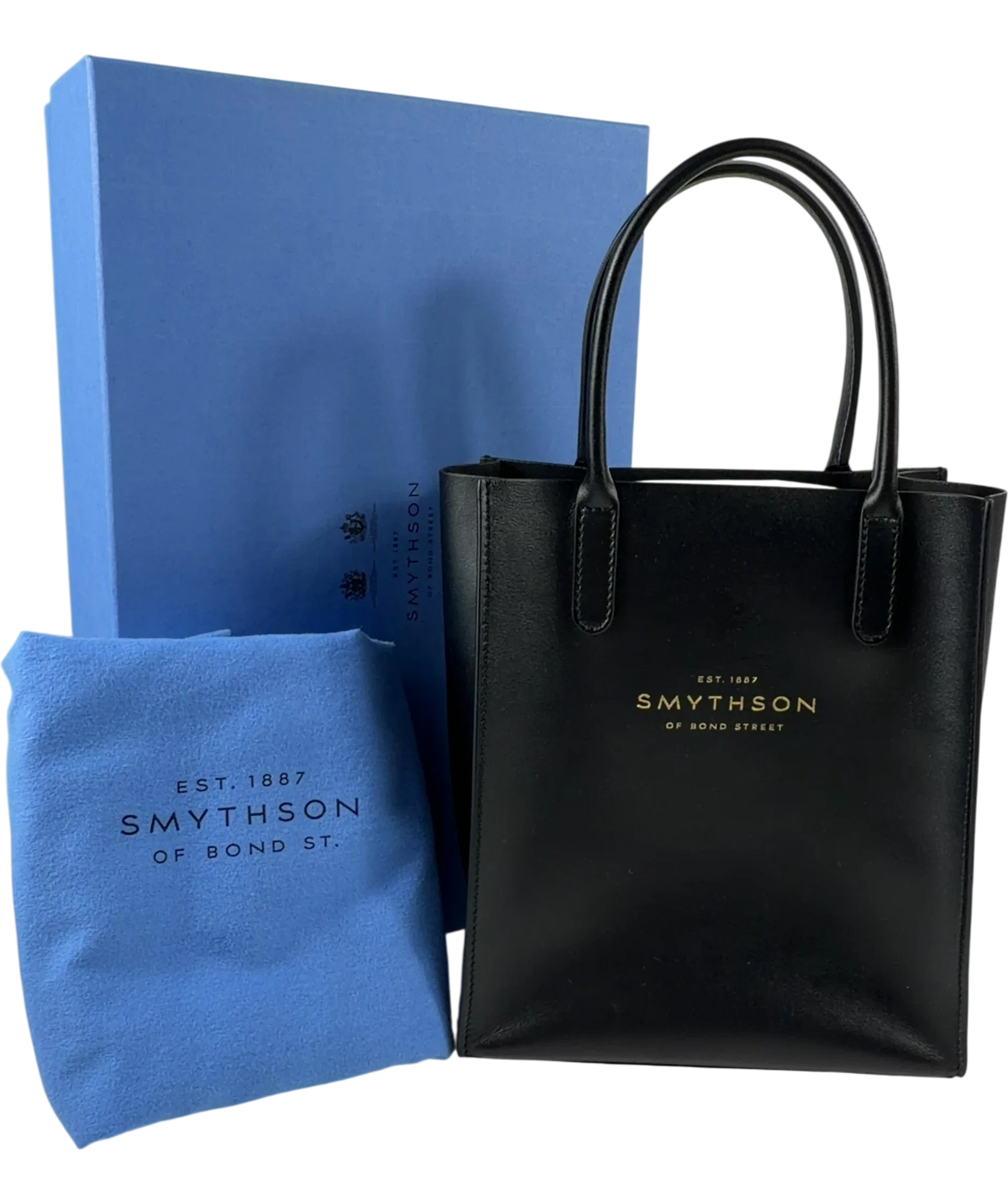 SMYTHSON Black Pavilion Kingly Mini Leather Tote Bag One Size — Front