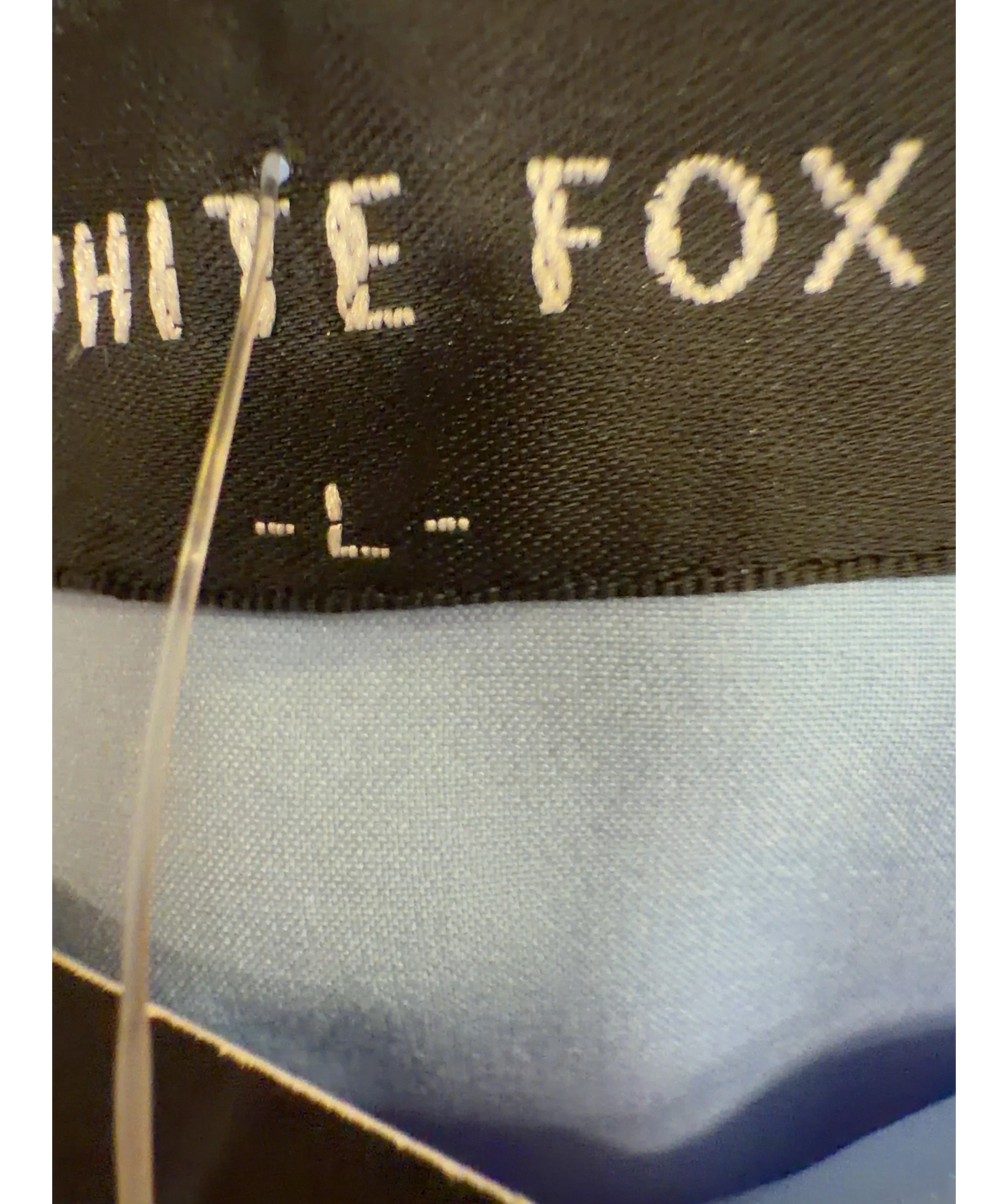WHITE FOX Blue Colour, size UK L — care label