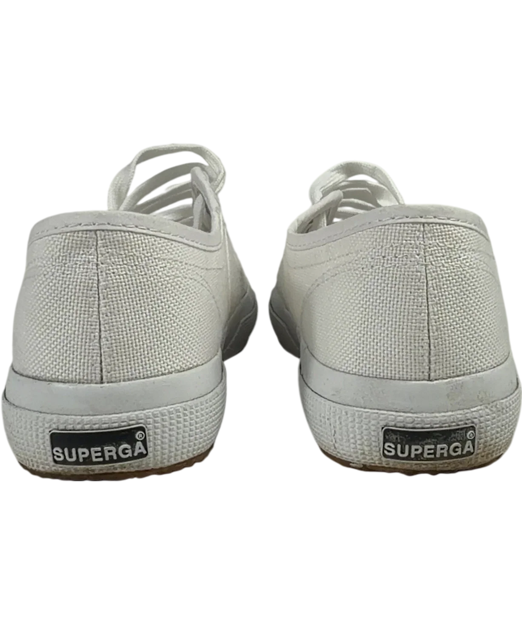 Superga White QC Superga 2750 Cotu Classic White Canvas Trainers, size UK 8 EU 41 👠 — back