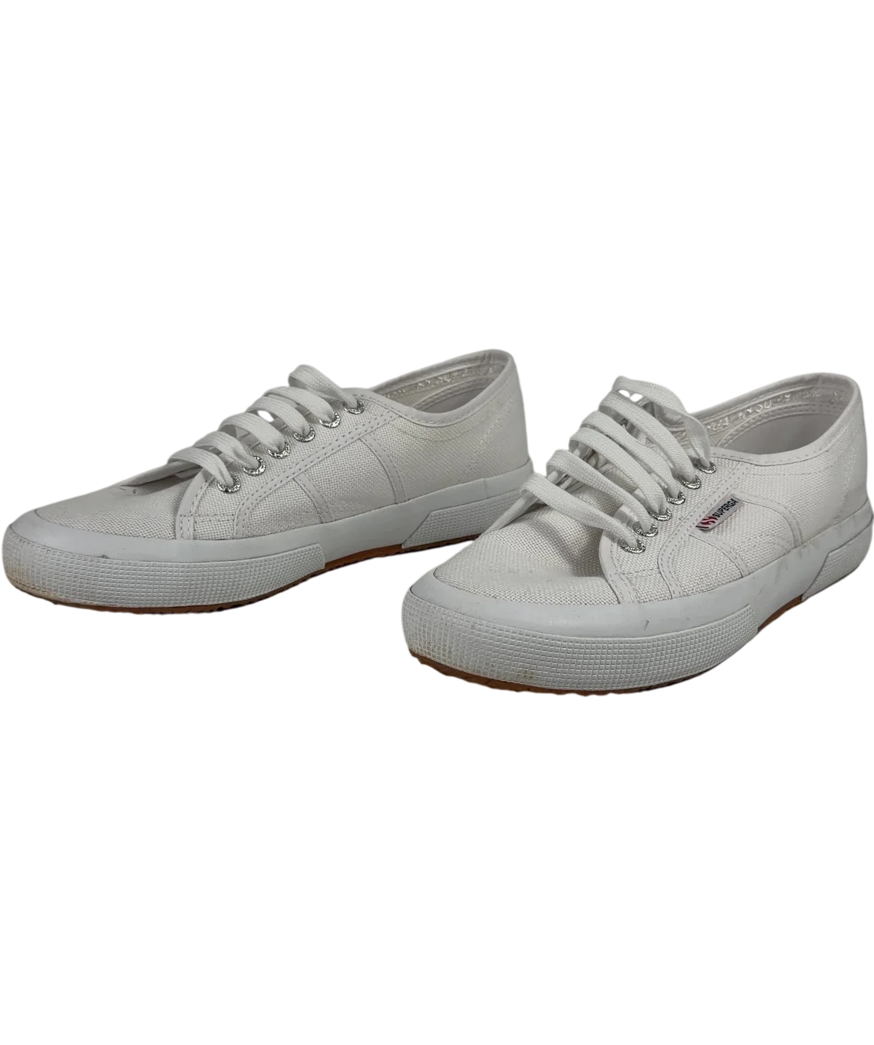 Superga 2750 Cotu Classic White Canvas Trainers UK 8 EU 41 — Side (both)