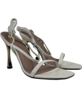 River Island White QC River Island White  Strappy Heeled Sandals, size UK 5 EU 38 👠 — front