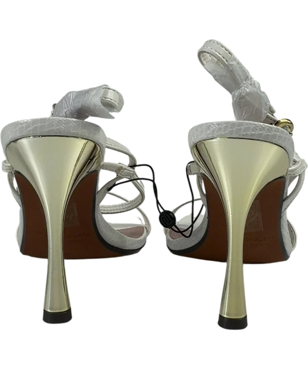 River Island White QC River Island White  Strappy Heeled Sandals, size UK 5 EU 38 👠 — back