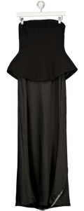 CLUB L Maxi Strapless Dress Black UK 10