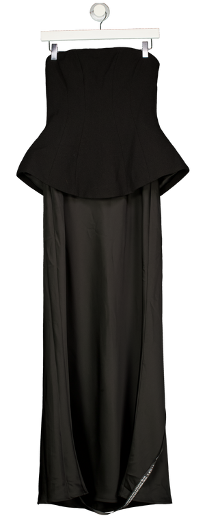 CLUB L Maxi Strapless Dress Black UK 10