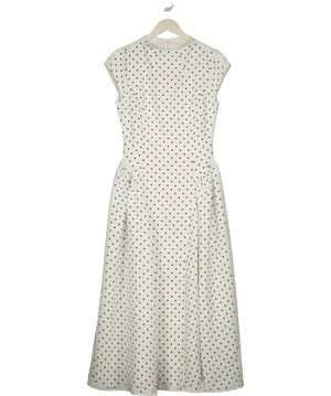 Odd Muse White Cap Sleeve Gathered Midi Dress UK M
