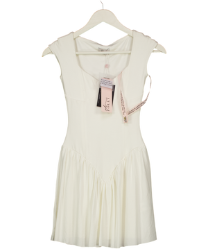 OH POLLY Cream Sweetheart Neckline Mini Dress UK 6