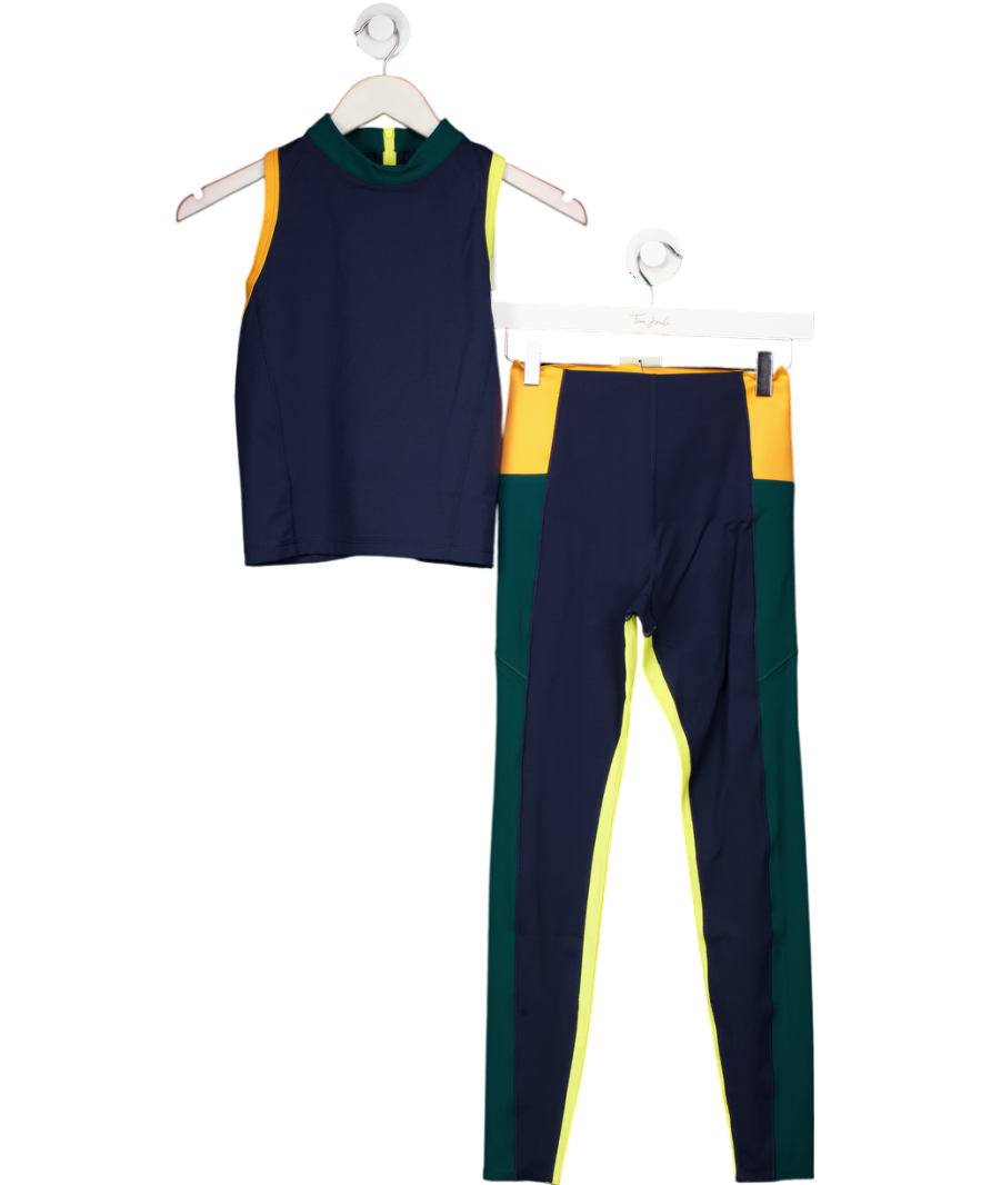 Sweaty Betty Blue Power Vest Top And Leggings Set UK S