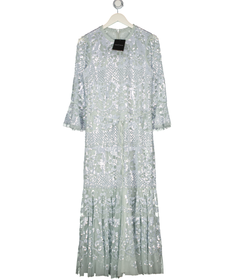 NEEDLE & THREAD Snowdrop Ankle Gown - French Blue UK 10