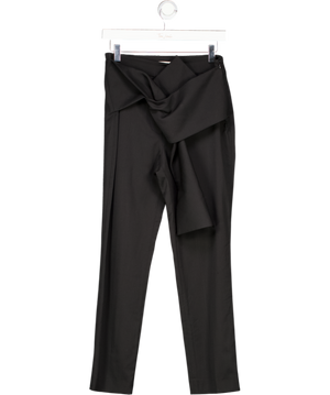 Dorothee Schumacher Black Straight Leg Tie Waist Trousers UK S