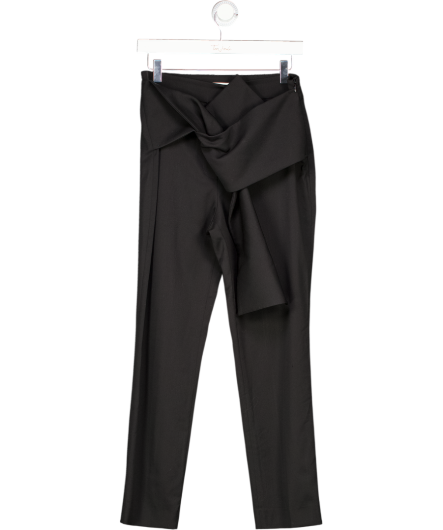 Dorothee Schumacher Black 82s9 Straight Leg Tie Waist Trousers UK S