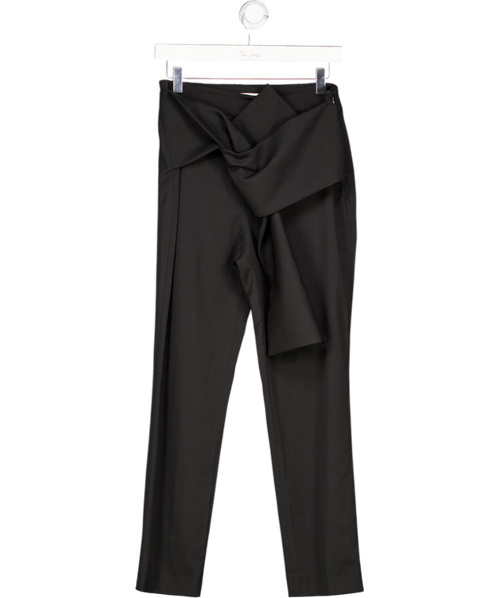 Dorothee Schumacher Black 82s9 Straight Leg Tie Waist Trousers UK S