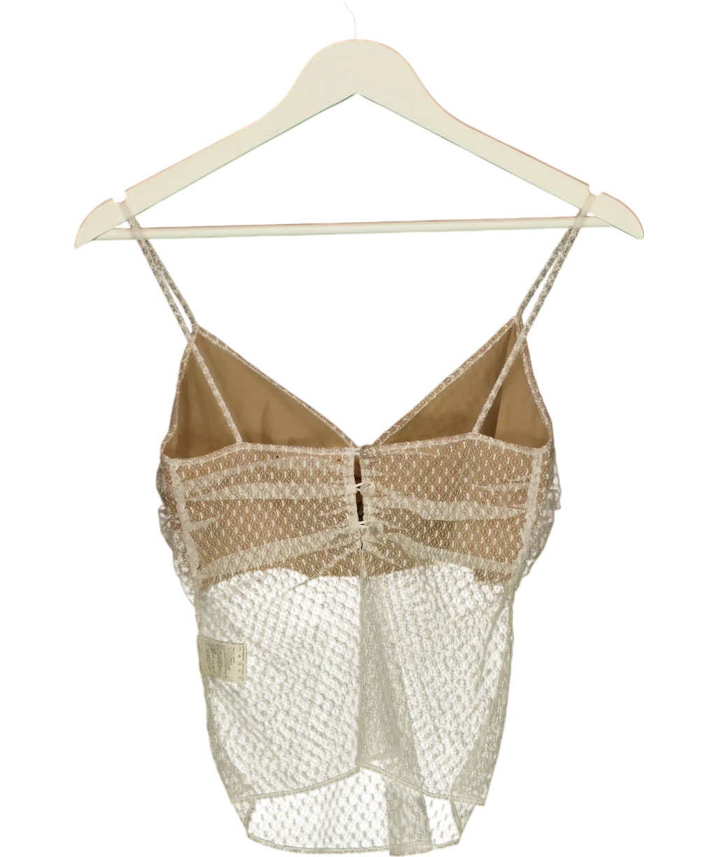 Marcmen White Strappy Top UK S