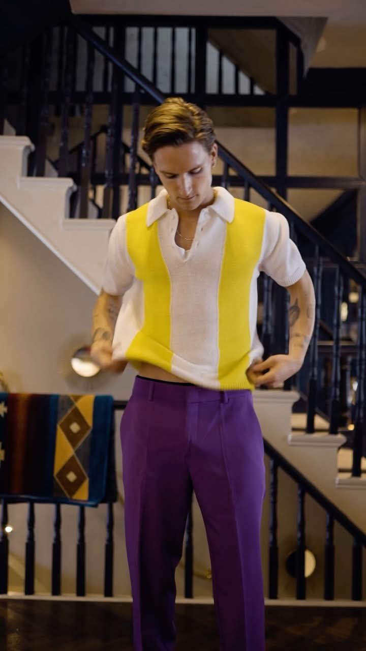 Alpha Tauri Purple Straight Leg Trousers UK S