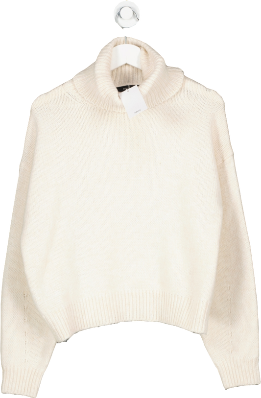 MANGO Cream Turtleneck Knitted Sweater UK S