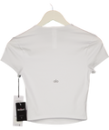 ALO White Softsculpt Precision Short Sleeve Top UK S