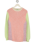 STELLA MCCARTNEY Multicoloured Cotton Knit Space Dye Colour Block Jumper UK 8