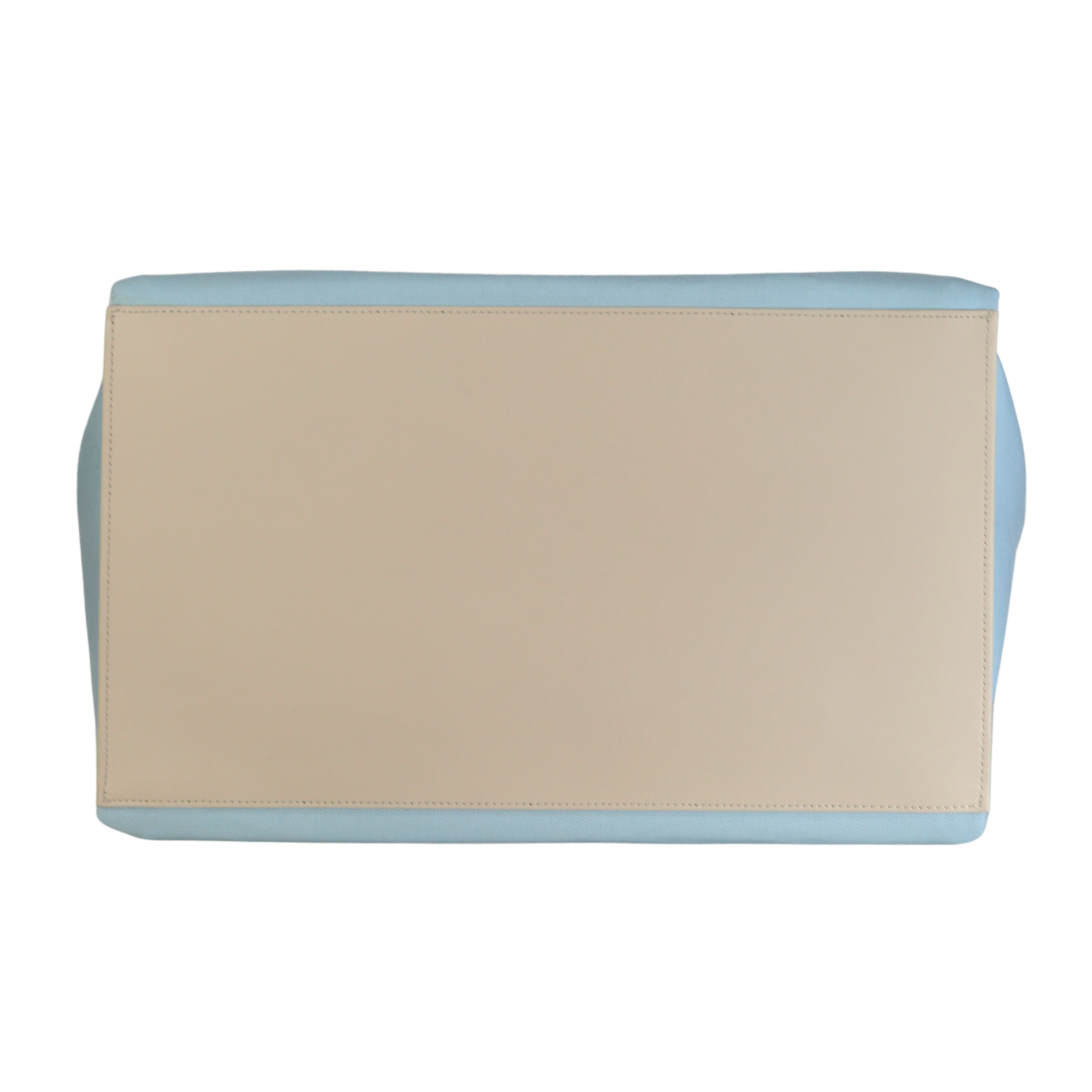 Ferrari X Charles Leclerc Large Tote Bag In Blue Canvas And Stone Leather