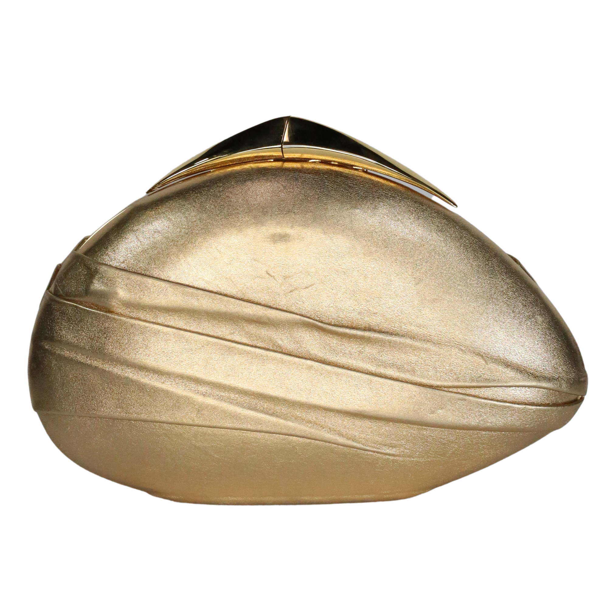 BENEDETTA BRUZZICHES Metallic Gold Belle Du Jour Clutch Bag