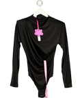 LOVE ON FRIDAY Black Llong Sleeve Bodysuit UK XS