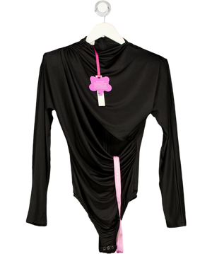 LOVE ON FRIDAY Black Llong Sleeve Bodysuit UK XS