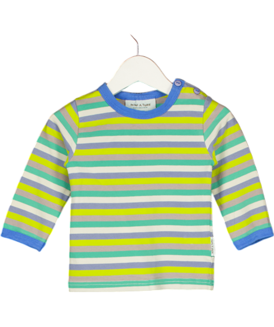 mini a ture Multicoloured Striped Long Sleeve Top 6-9 Months