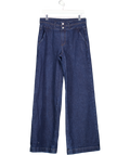 PAIGE Dark Blue Harper Wide-leg Jeans W28