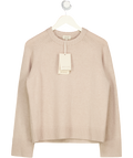 JIGSAW Beige Cashmere / Wool Blend Saddle Jumper UK M