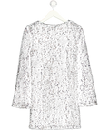 PRETTY LAVISH Black Bow Back Sequin Shift Dress UK 6
