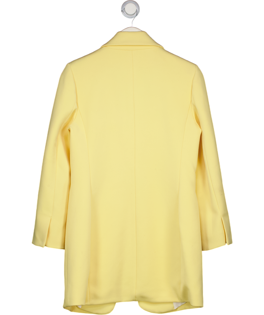 ZARA Lemon Yellow Longline Fitted Blazer UK S