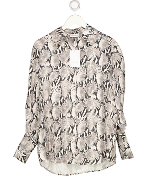 ANINE BING Beige Sandwashed Cupro Blend Bridget Shirt UK S