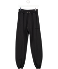 FILLING PIECES Black 100% Organic Cotton Embroidered Logo Joggers UK XS
