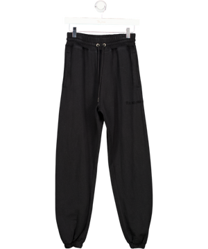 FILLING PIECES Black 100% Organic Cotton Embroidered Logo Joggers UK XS