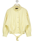 RIVER ISLAND Yellow Faux Leather Batwing Low Belt Bomber Jacket UK S