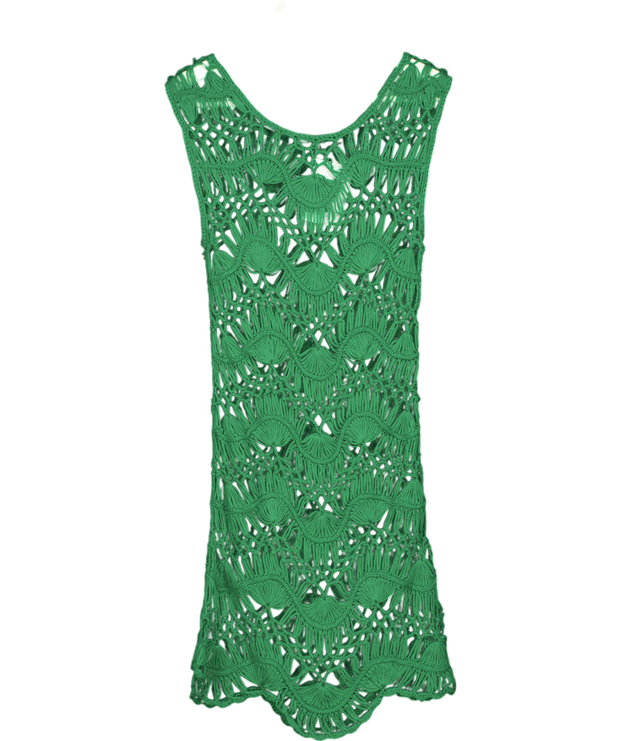 Melissa Odabash X Macdonald Green Crochet Cover Up Dress UK S