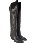 H&M Brown QC H&M Western Over-The-Knee Boots Dark Brown, size UK 5 EU 38 👠 — front