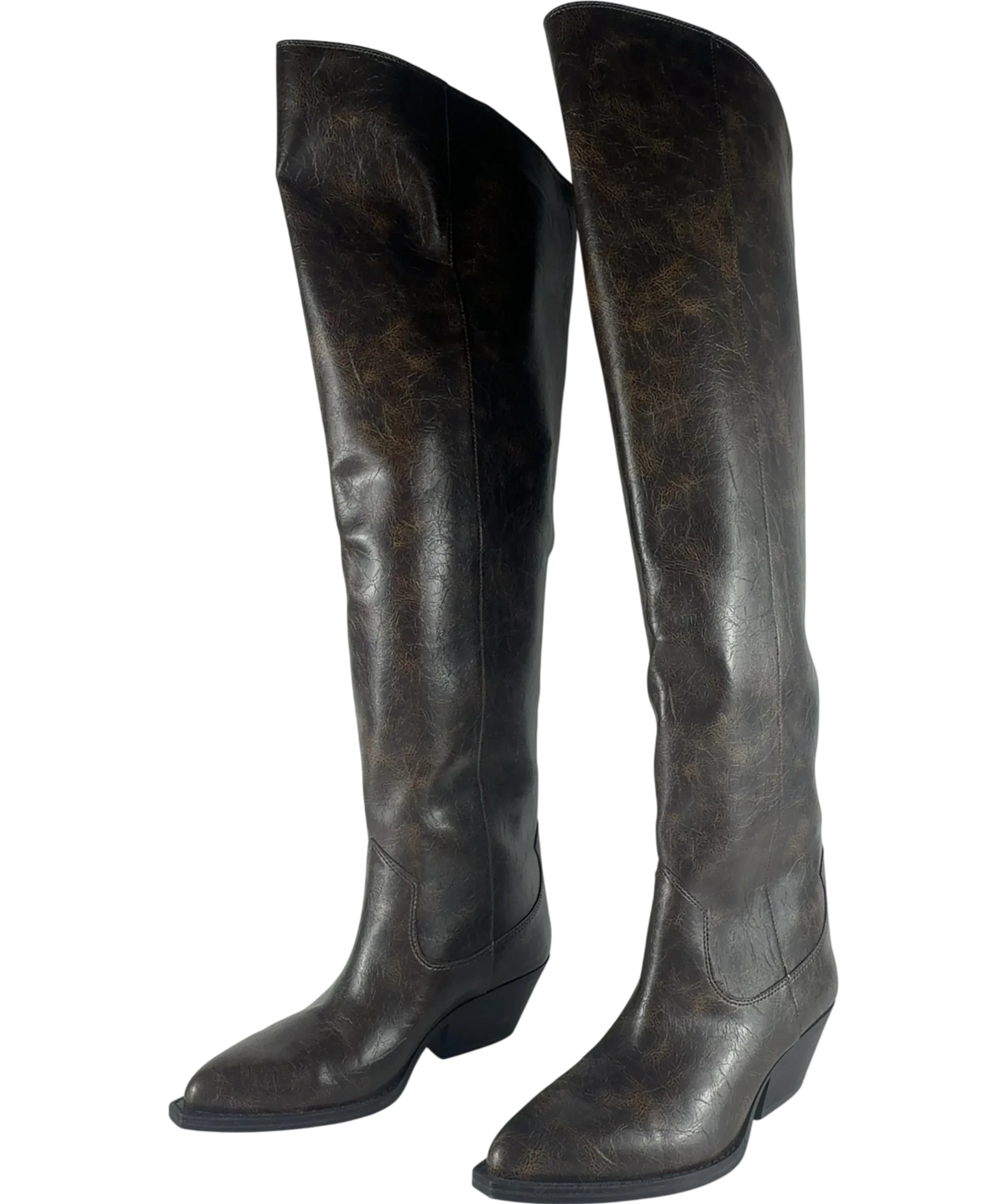 H&M  Western Over-the-knee Boots Dark Brown UK 5 EU 38 — Side (both)