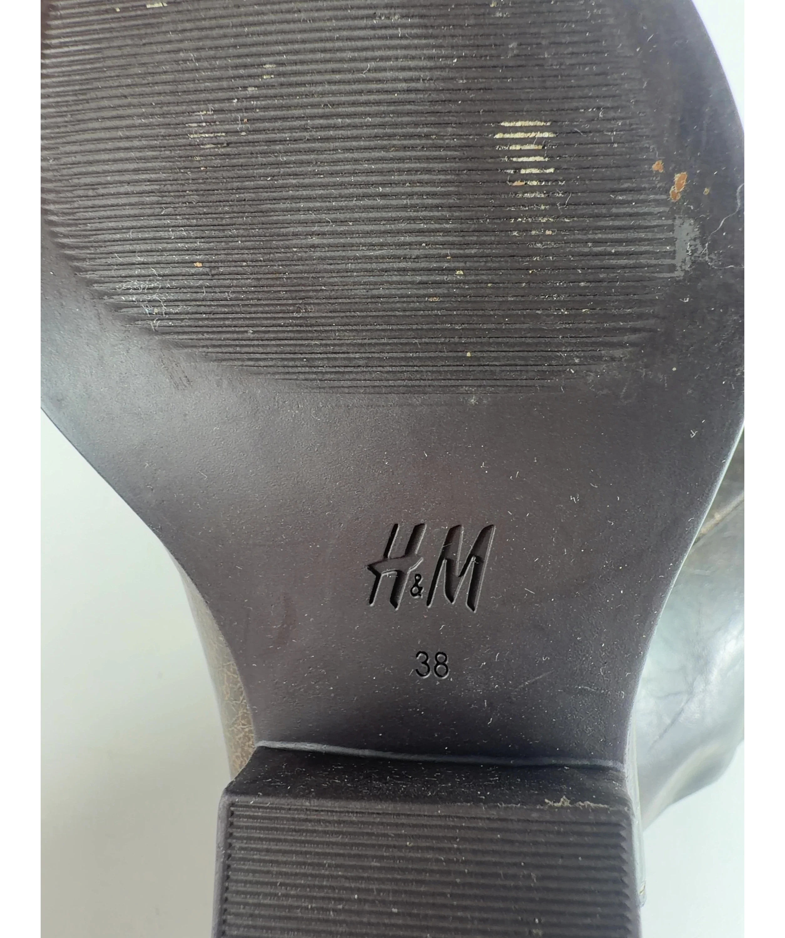 H&M Brown QC H&M Western Over-The-Knee Boots Dark Brown, size UK 5 EU 38 👠 — care label