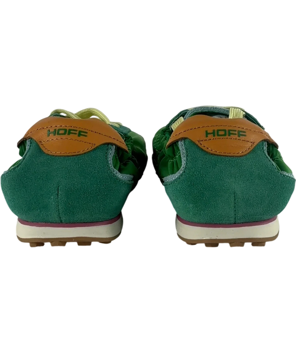HOFF Green QC Bridge Dopamine Jade Fabric & Suede Trainers Green, size UK 5 EU 38 👠 — back