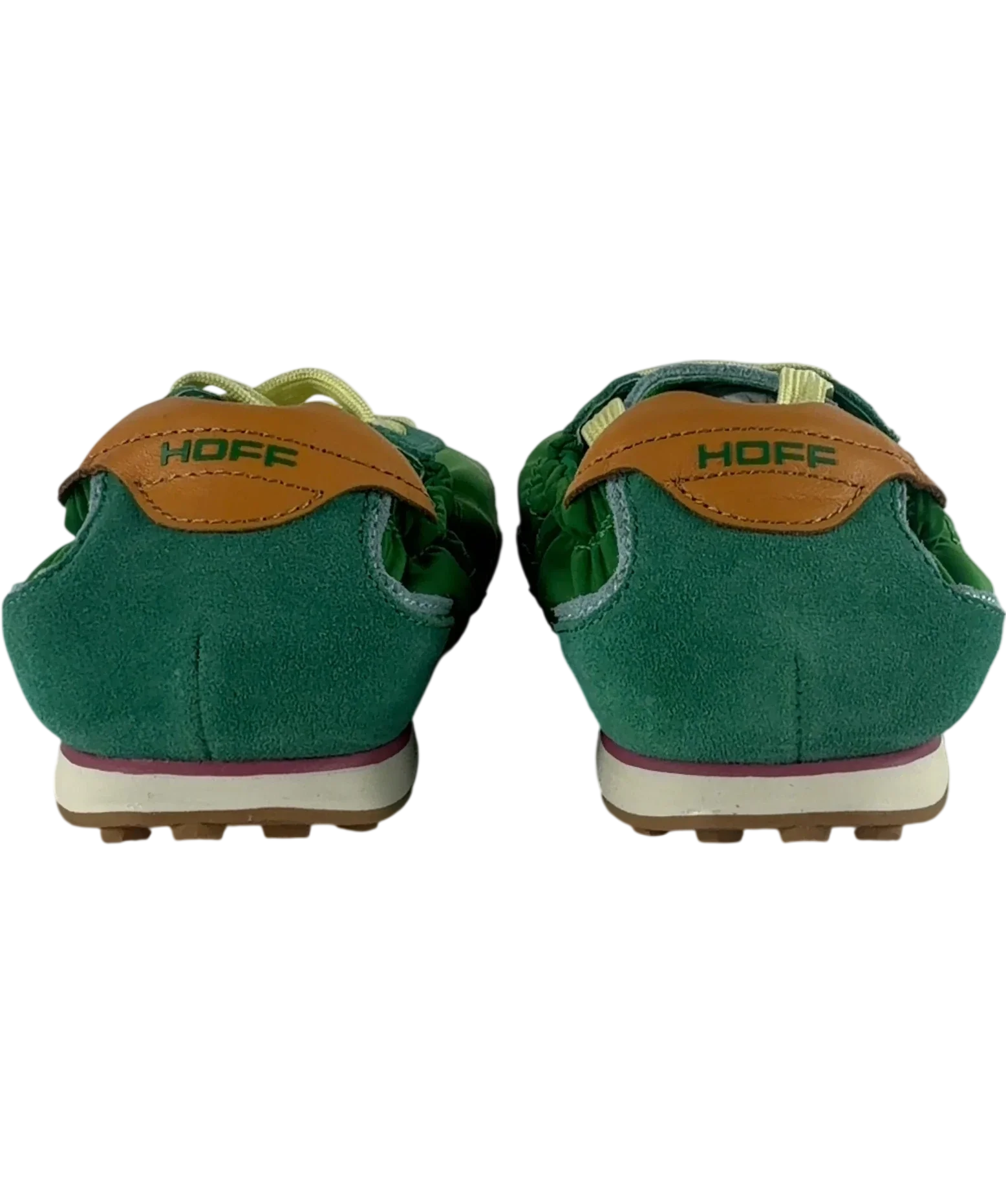HOFF Green QC Bridge Dopamine Jade Fabric & Suede Trainers Green, size UK 5 EU 38 👠 — back